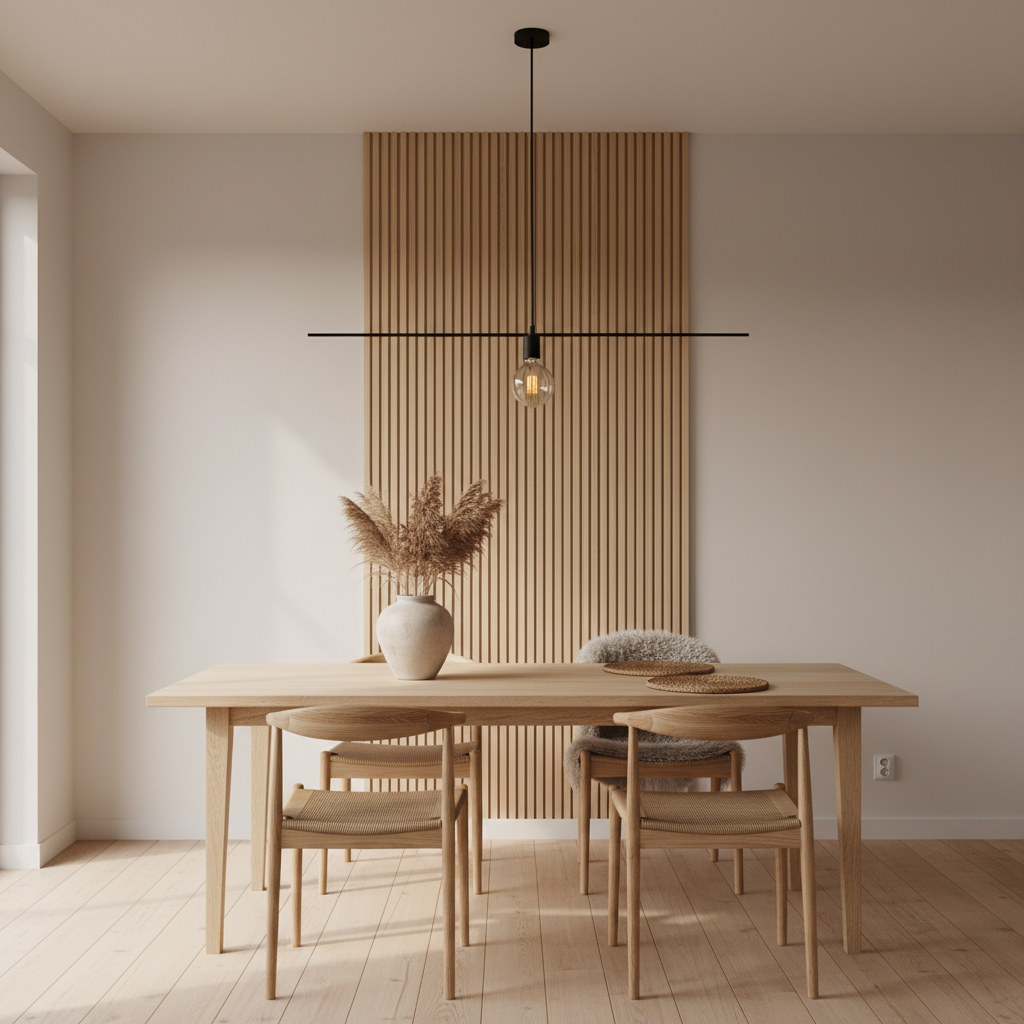 Light Oak Feature Panel Dining