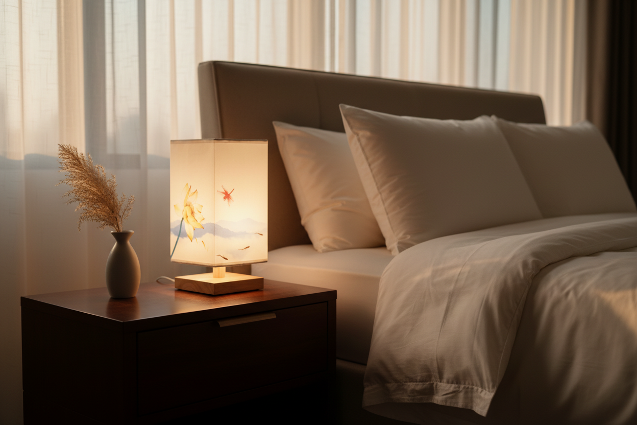 Lotus Dragonfly Lamp – Luxury Bedroom