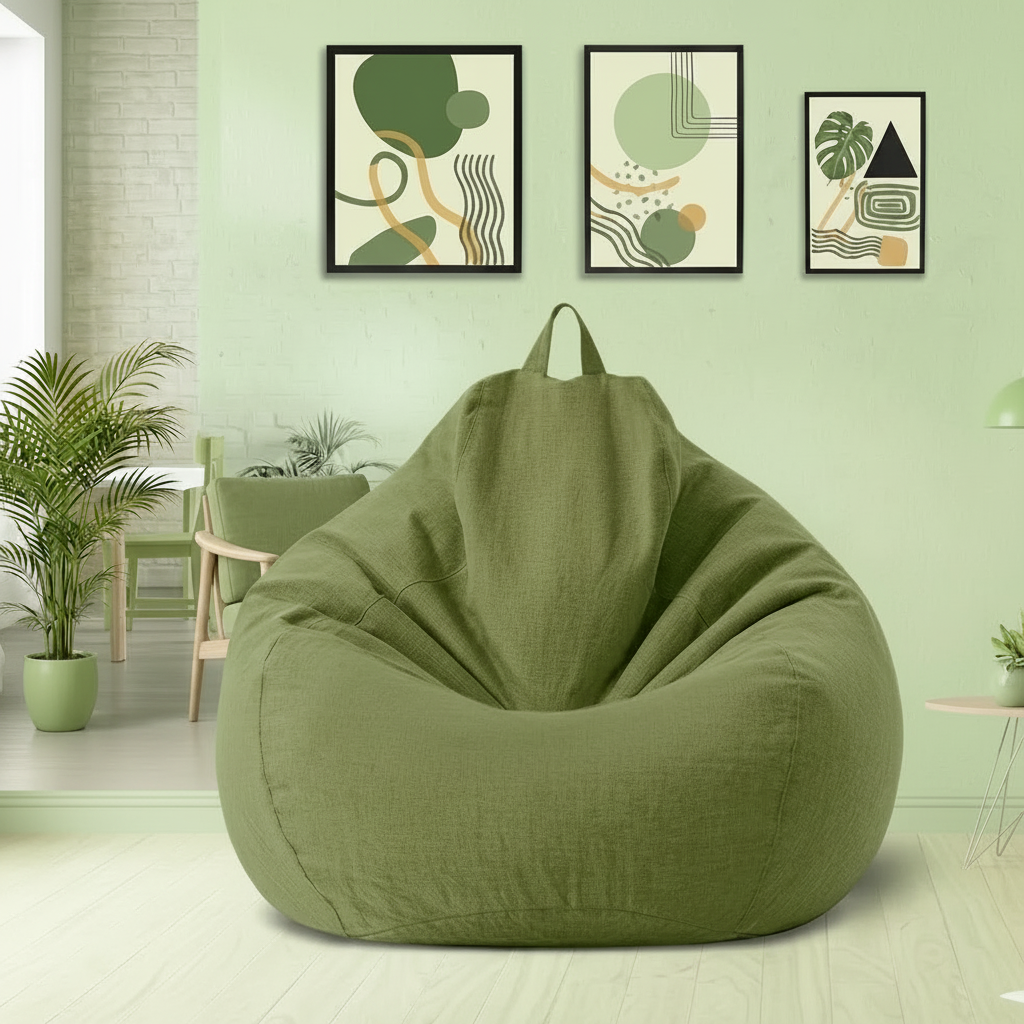 Matcha Green Bean Bag Lifestyle