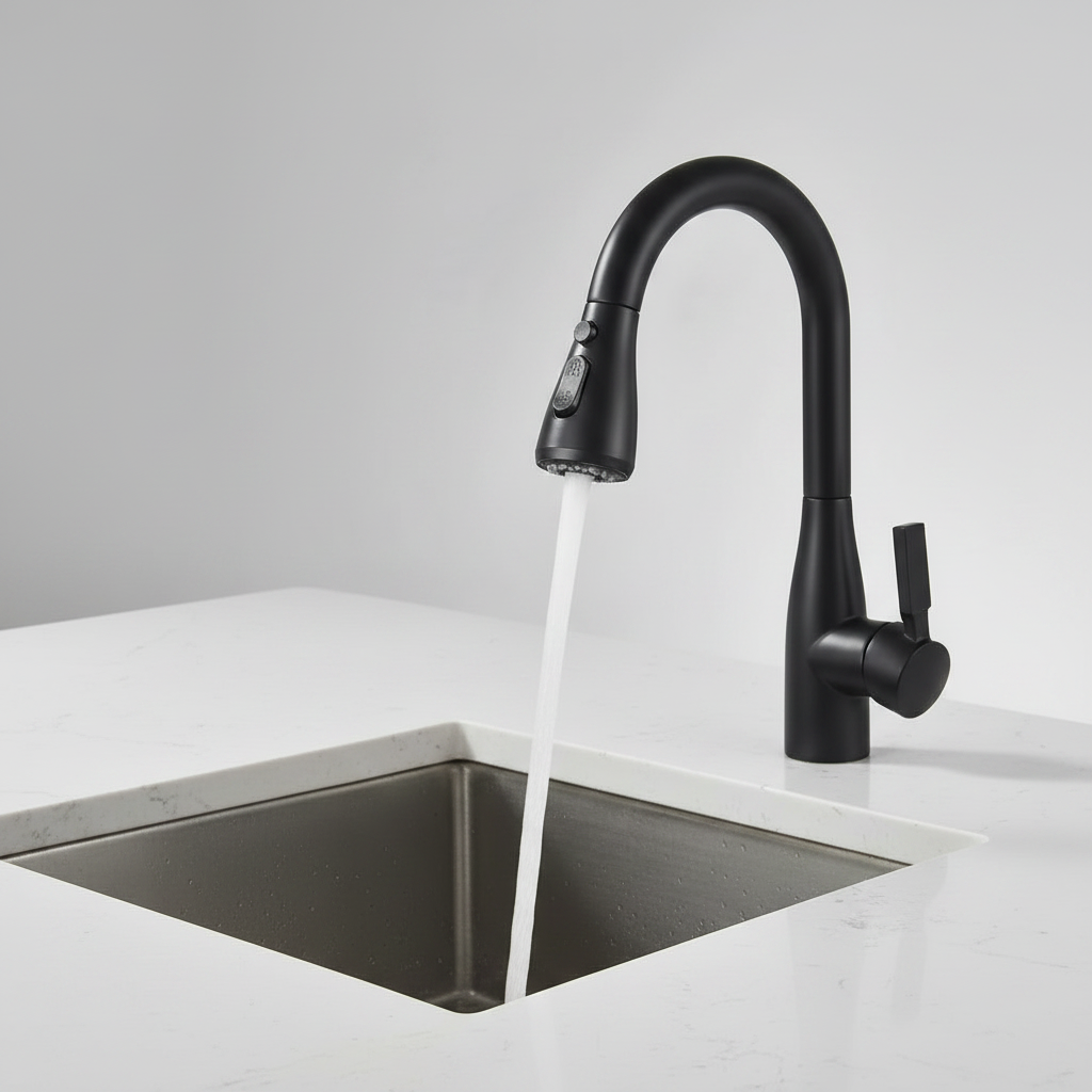Matte Black Faucet – Jet Stream Mode