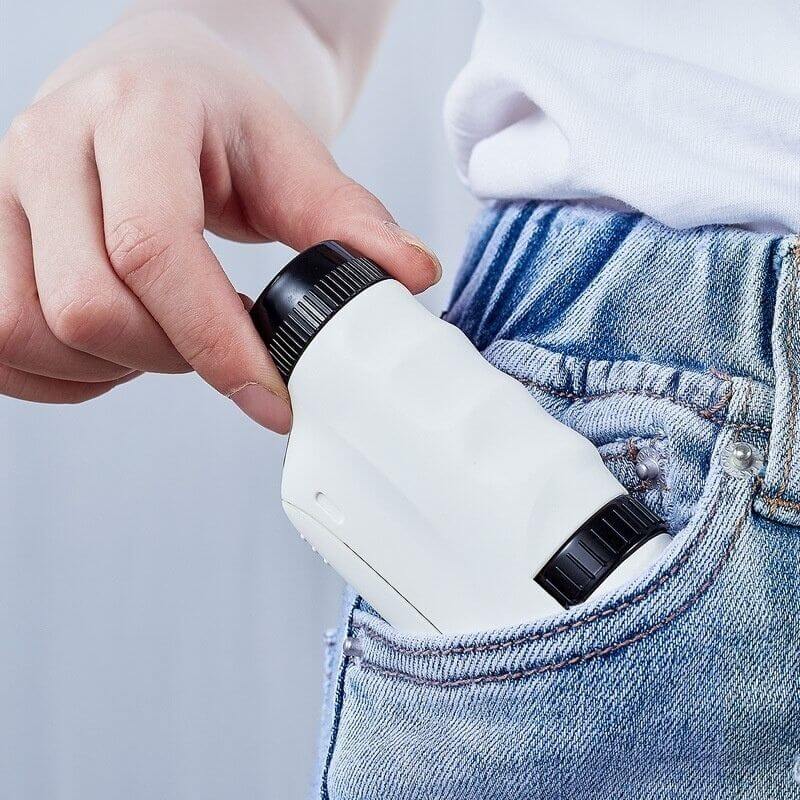 Kids Microscope 60–200× with LED – Pocket Handheld STEM Educational Toy