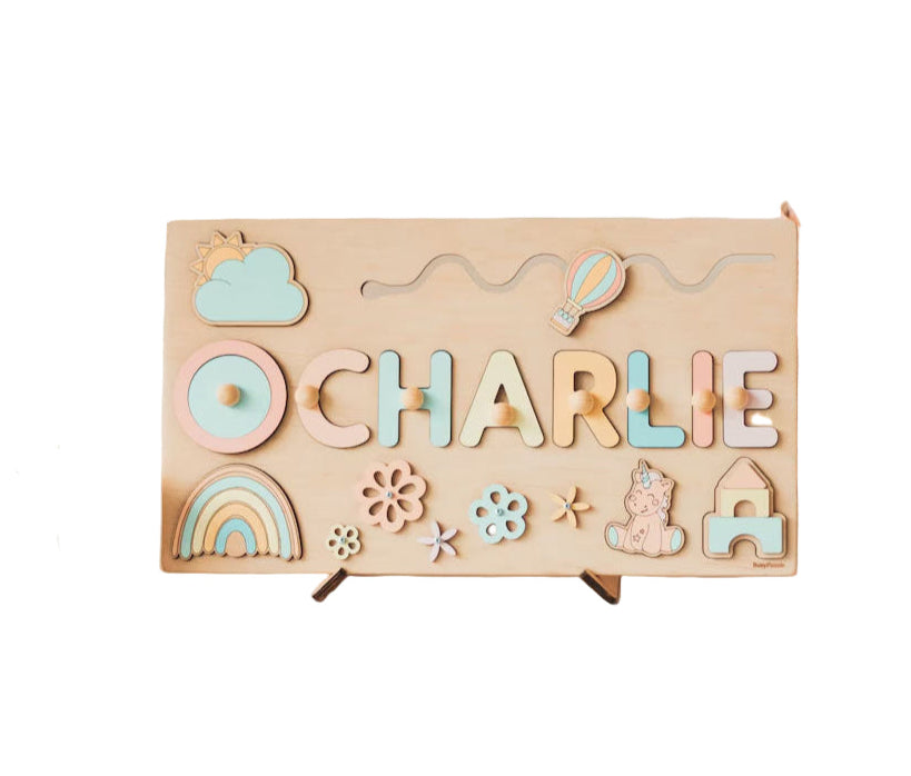 Custom Wooden Name Puzzle – Personalized Montessori Toy for Toddlers