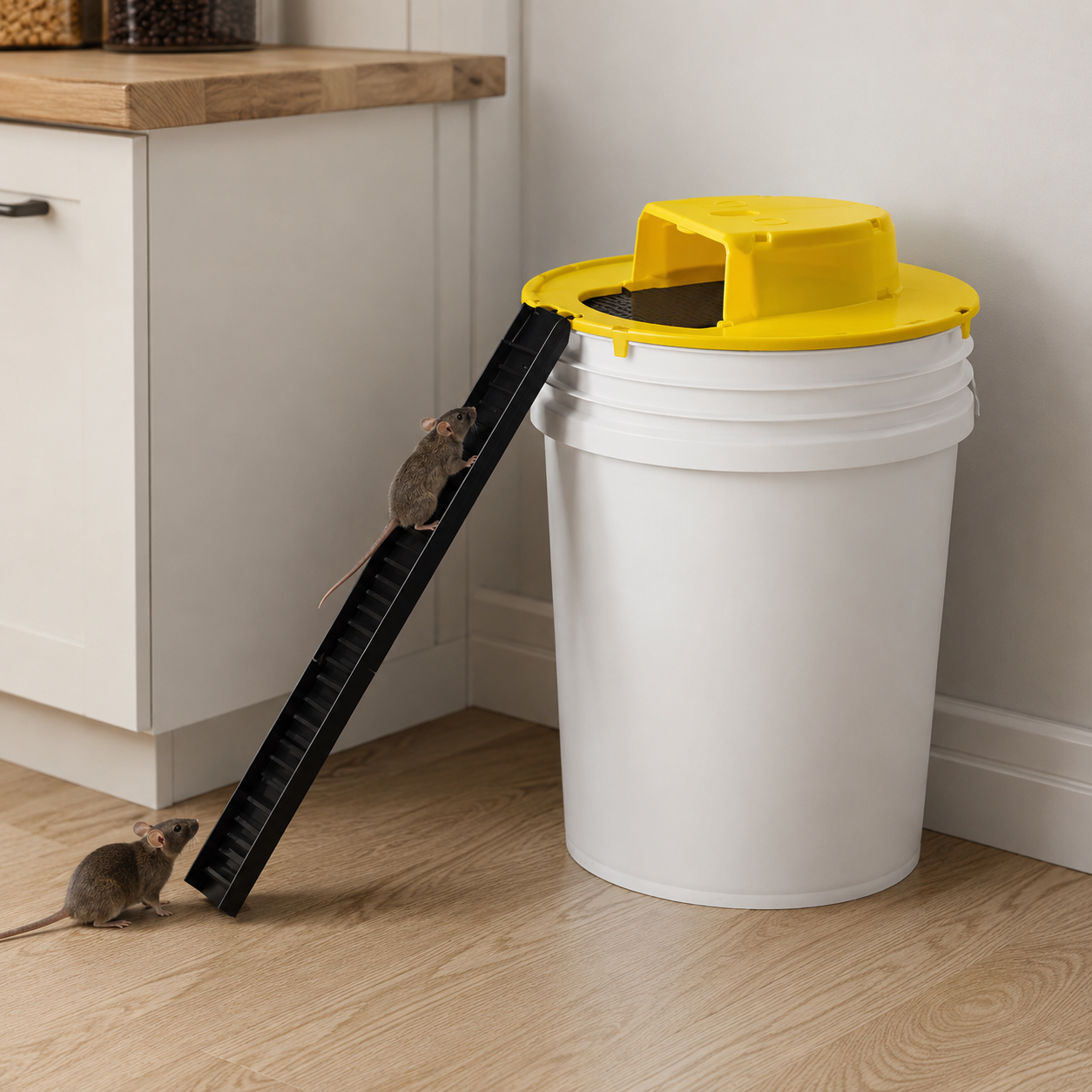 Humane Mouse Trap – Reusable Bucket Live Mouse Trap with Auto-Reset