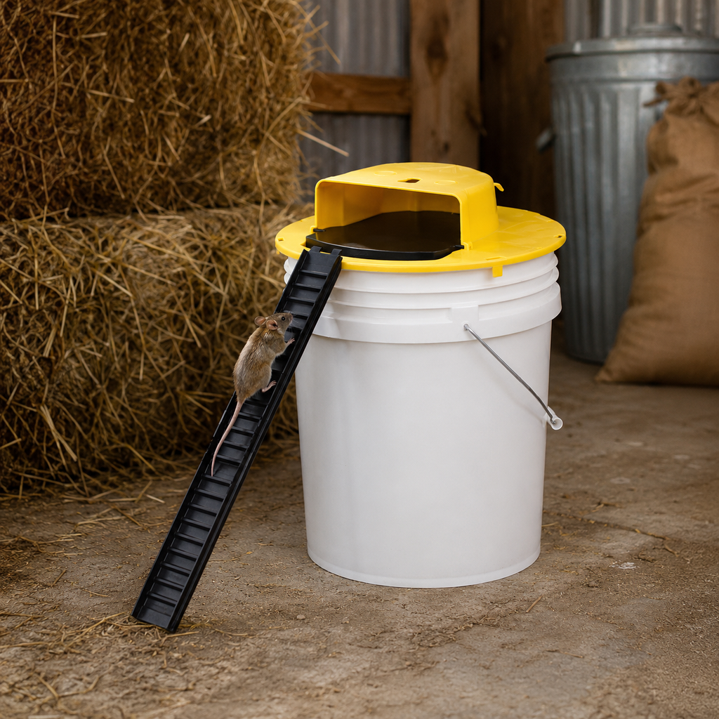 Humane Mouse Trap – Reusable Bucket Live Mouse Trap with Auto-Reset