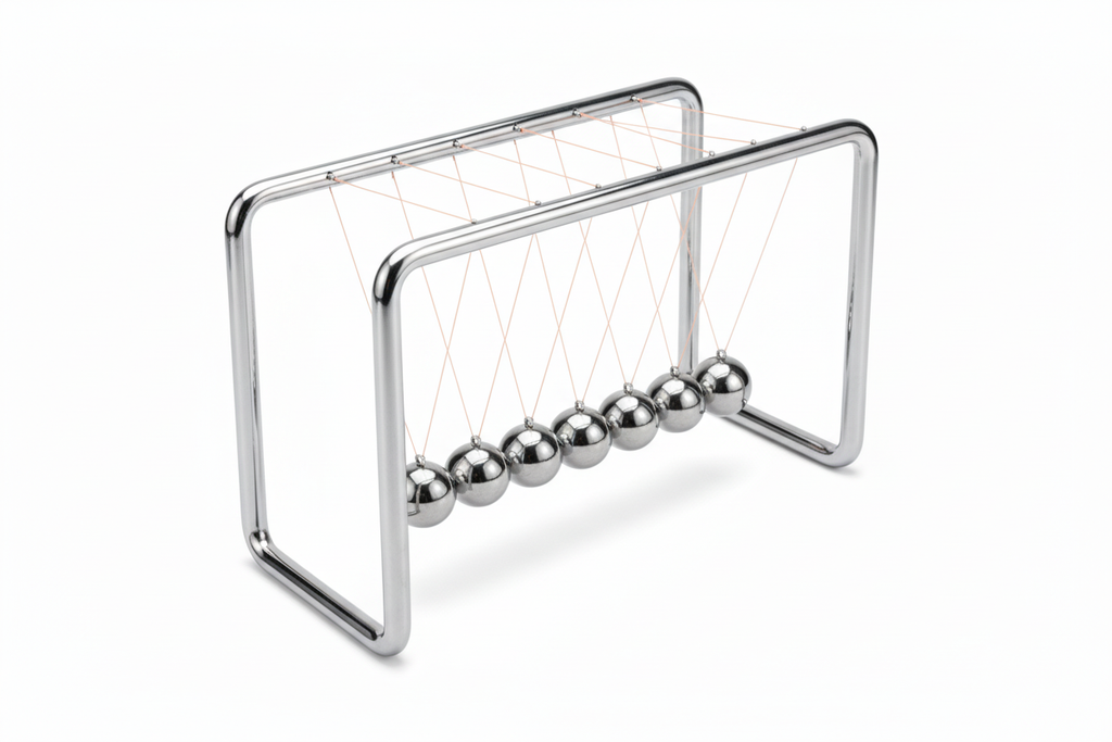Newton's cradle from new angle