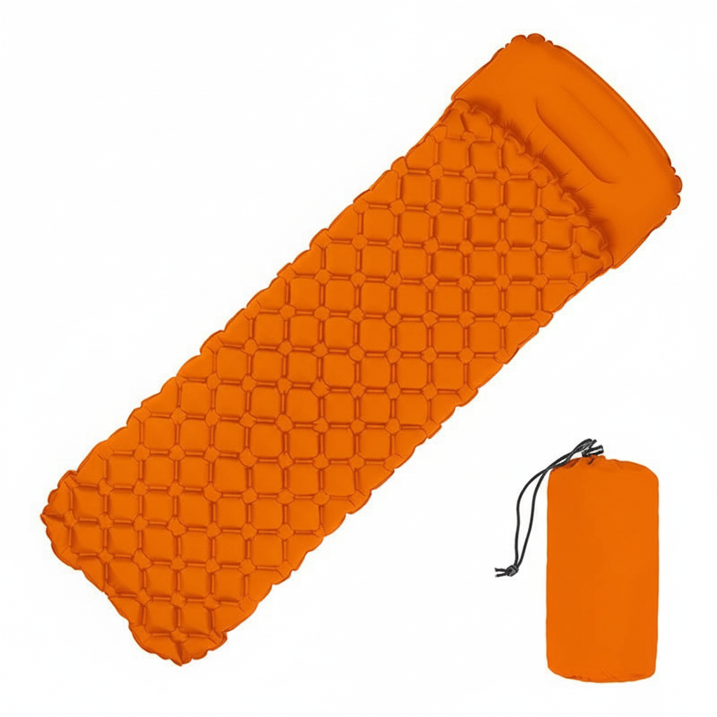 Orange Sleeping Pad - Updated Angle