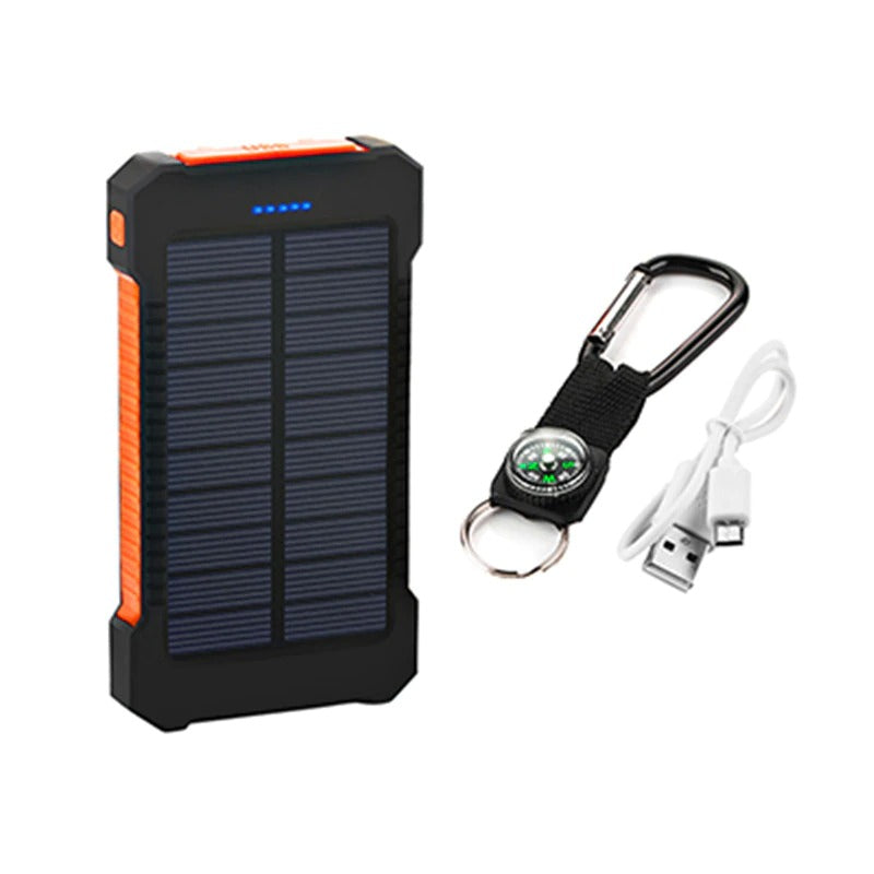 Solar Power Bank – 30,000mAh Portable Charger with LED Light