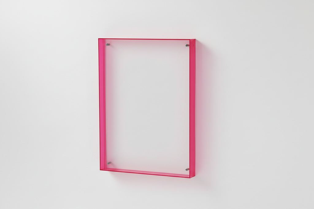 Pink Acrylic Frame - Zoomed
