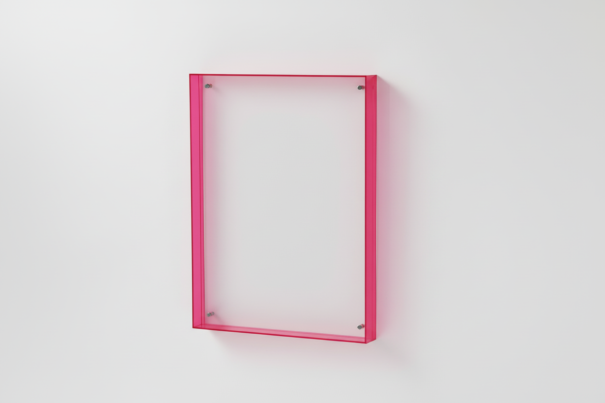 Pink Acrylic Frame - Zoomed