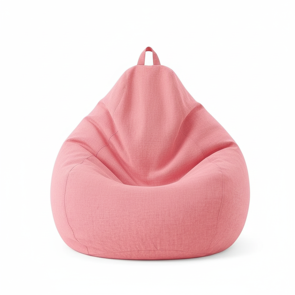 Pink Bean Bag - White Background