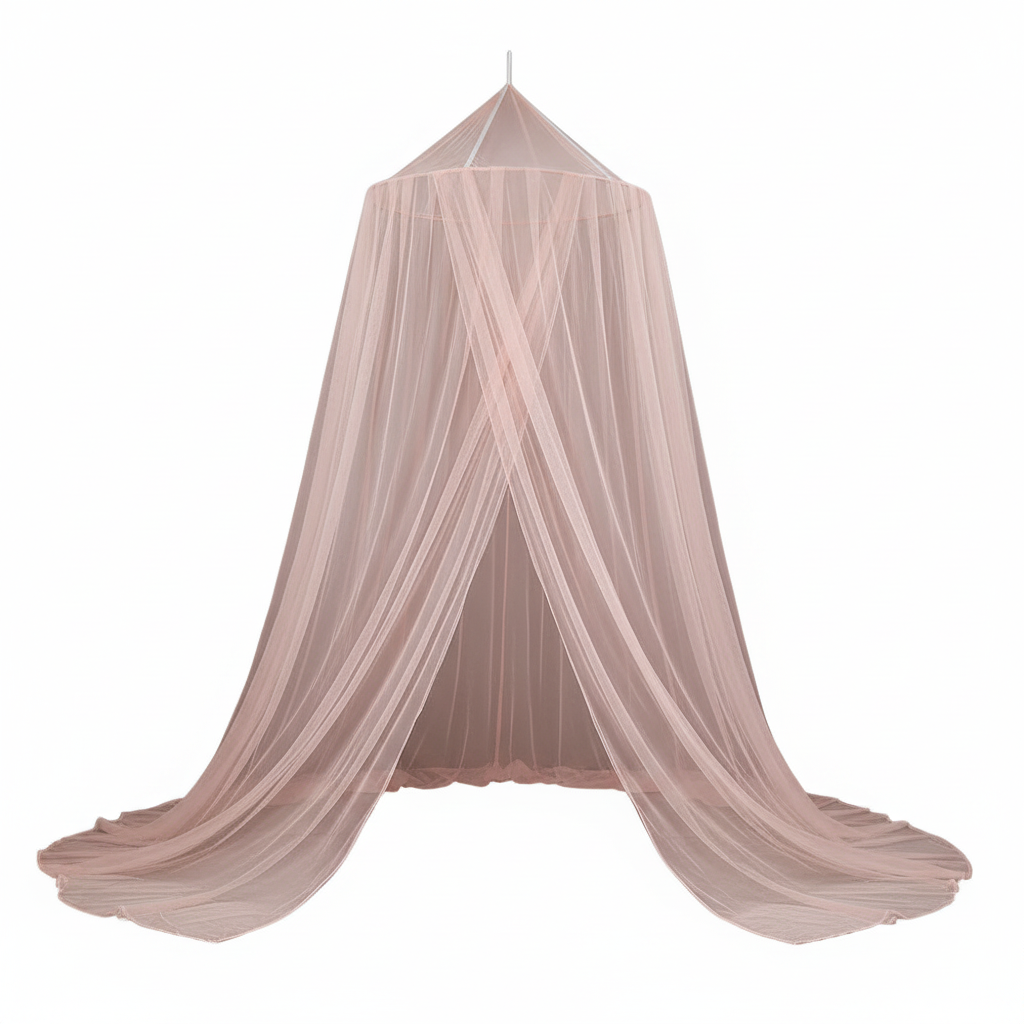 Pink Mosquito Net White Background