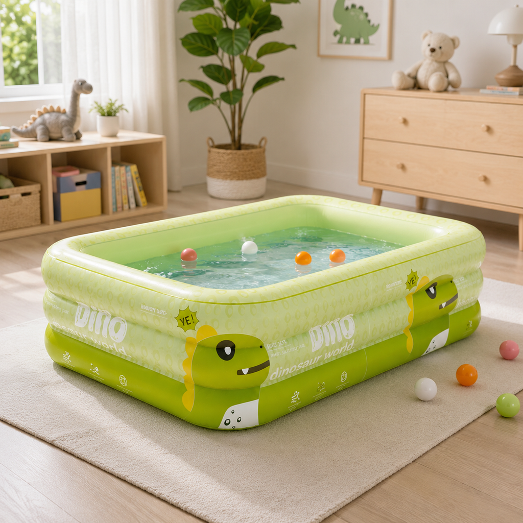 Inflatable Pool – Kids Paddling Pool with Dinosaur Design | 2 Sizes