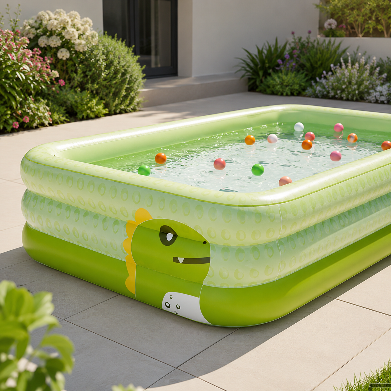Inflatable Pool – Kids Paddling Pool with Dinosaur Design | 2 Sizes