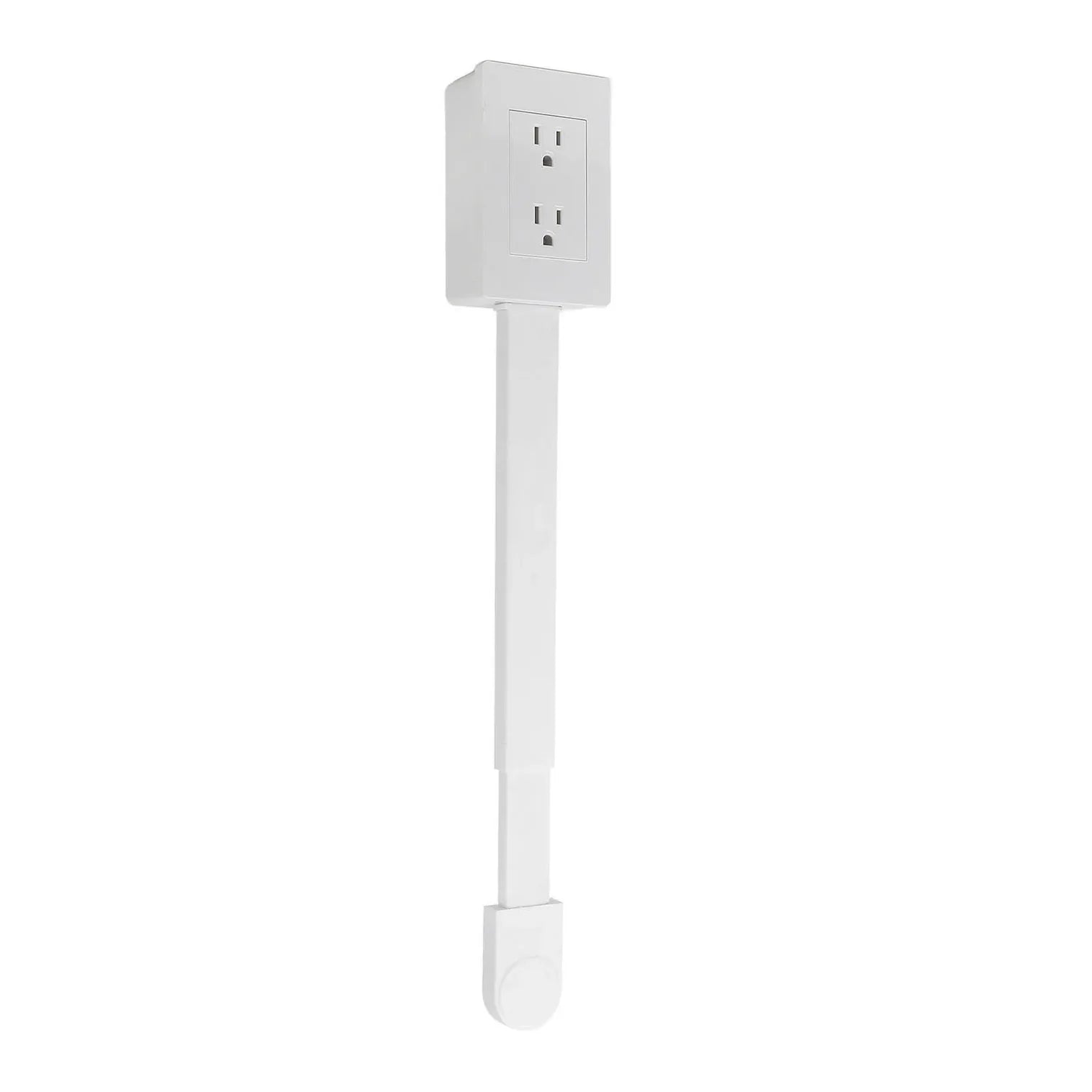 Extendable Outlet Extender (22–34″) — Flat Plug, 2×AC + USB-A/USB-C, 180° Rotating Base