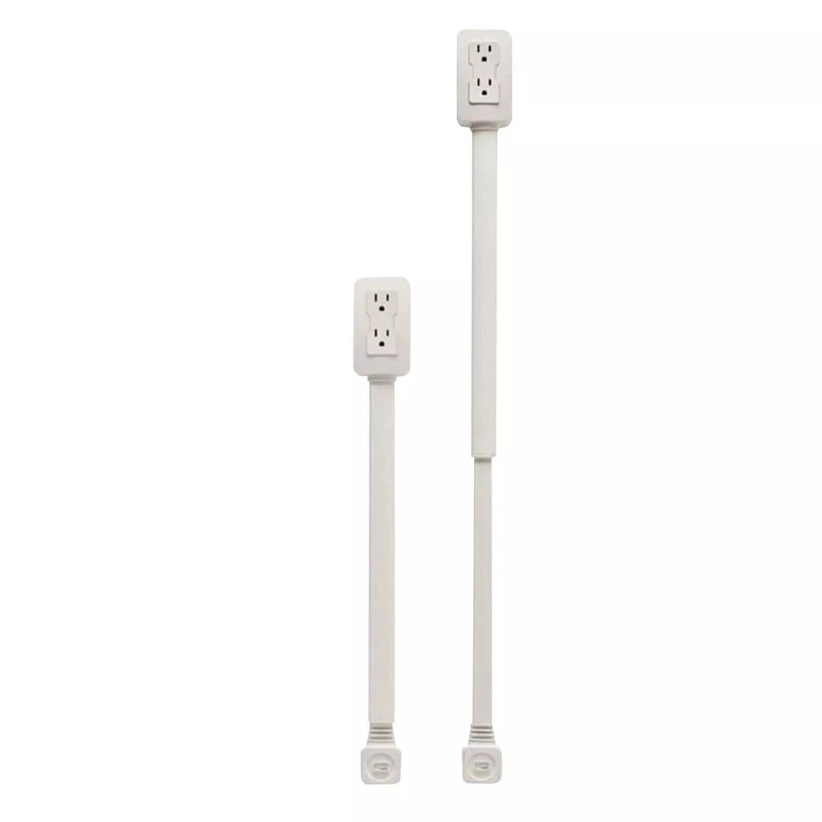 Extendable Outlet Extender (22–34″) — Flat Plug, 2×AC + USB-A/USB-C, 180° Rotating Base