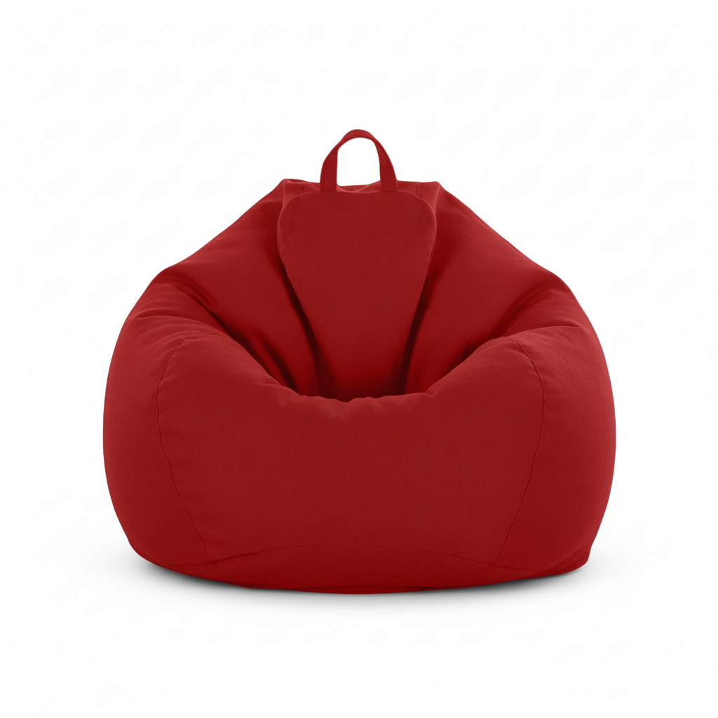 Red Bean Bag - White Background