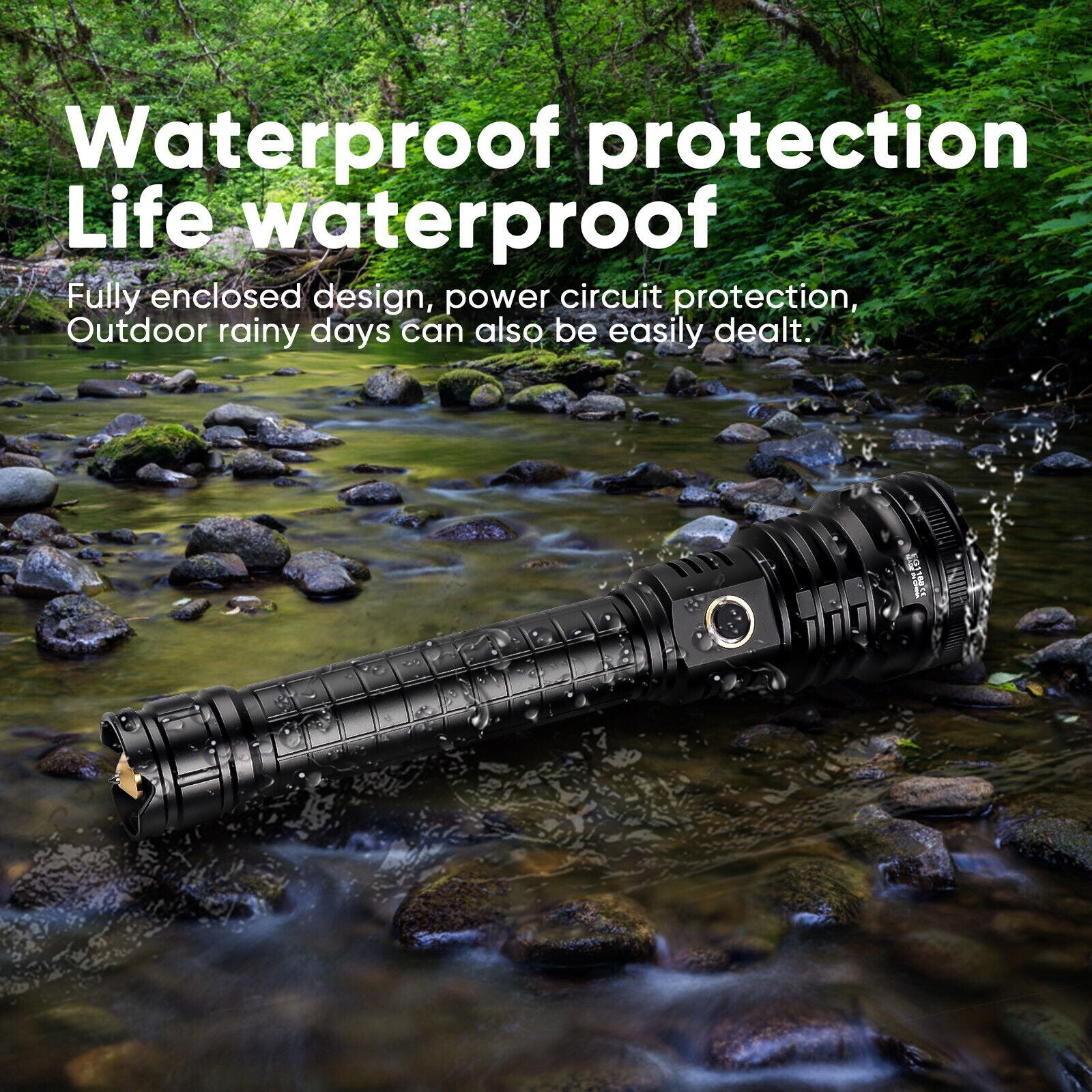 Rechargeable Flashlight – XHP70.2 Tactical Zoom LED Torch