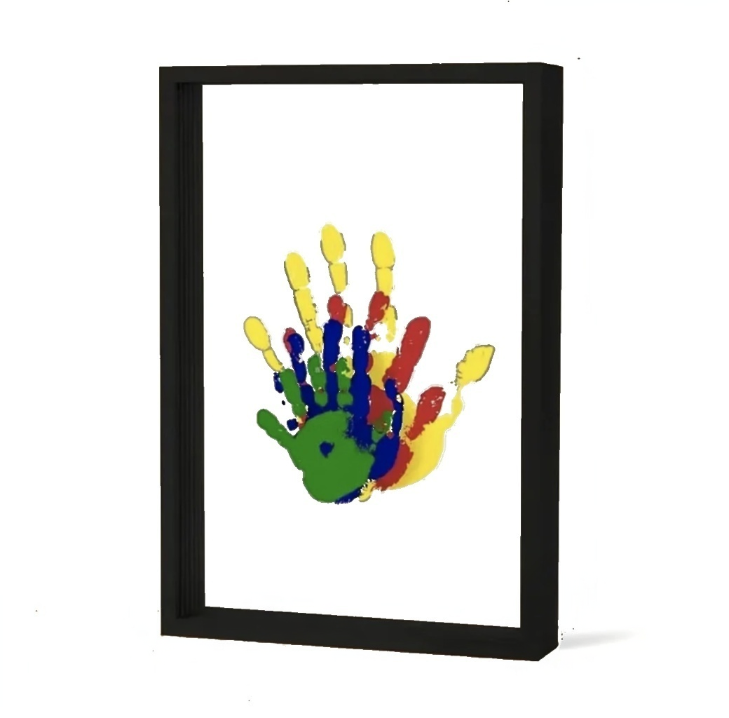 Baby Handprint & Footprint Kit – Clay Keepsake Frame with Photo Slots for Newborns & Toddlers