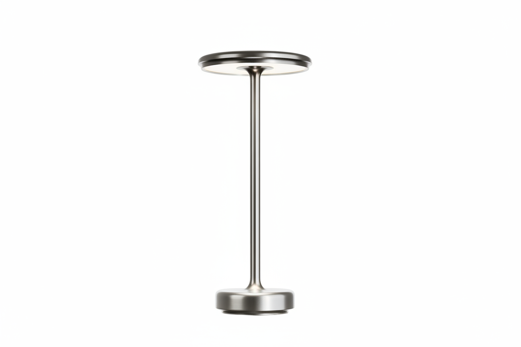 Silver LED lamp - zoomed