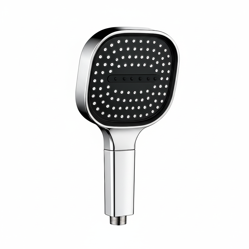 Silver Shower Head – White BG