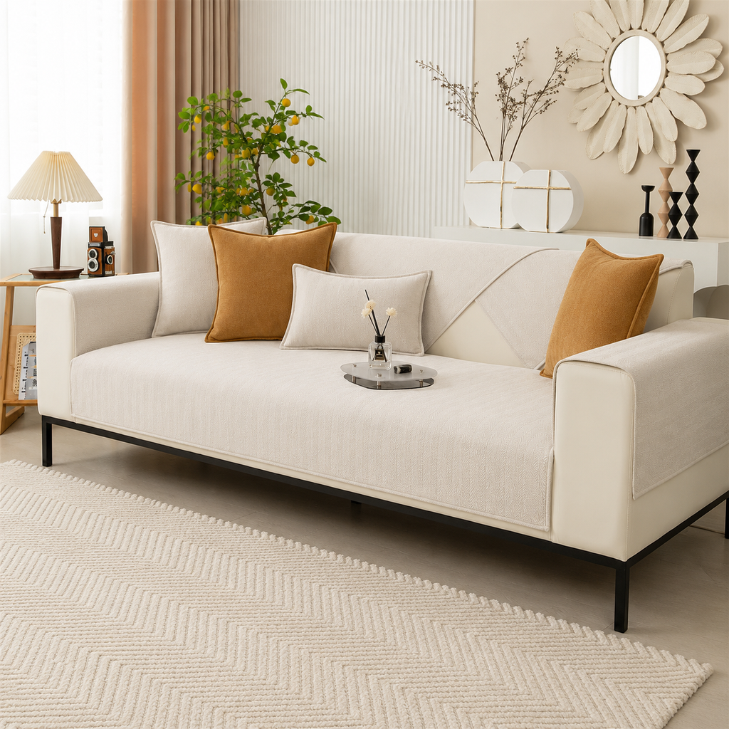 Sofa Cover – Non-Slip Washable Chenille Couch Protector