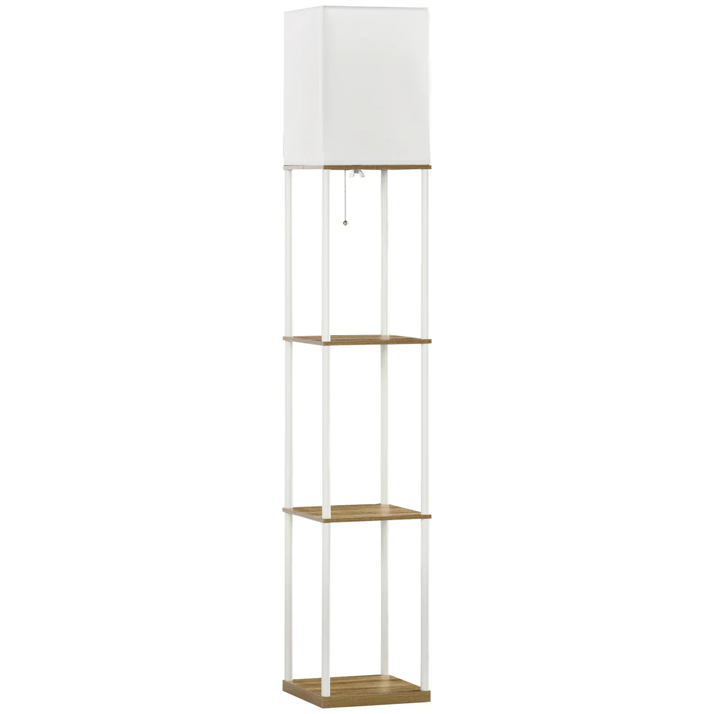 3-Tier Floor Lamp with Storage Shelves
