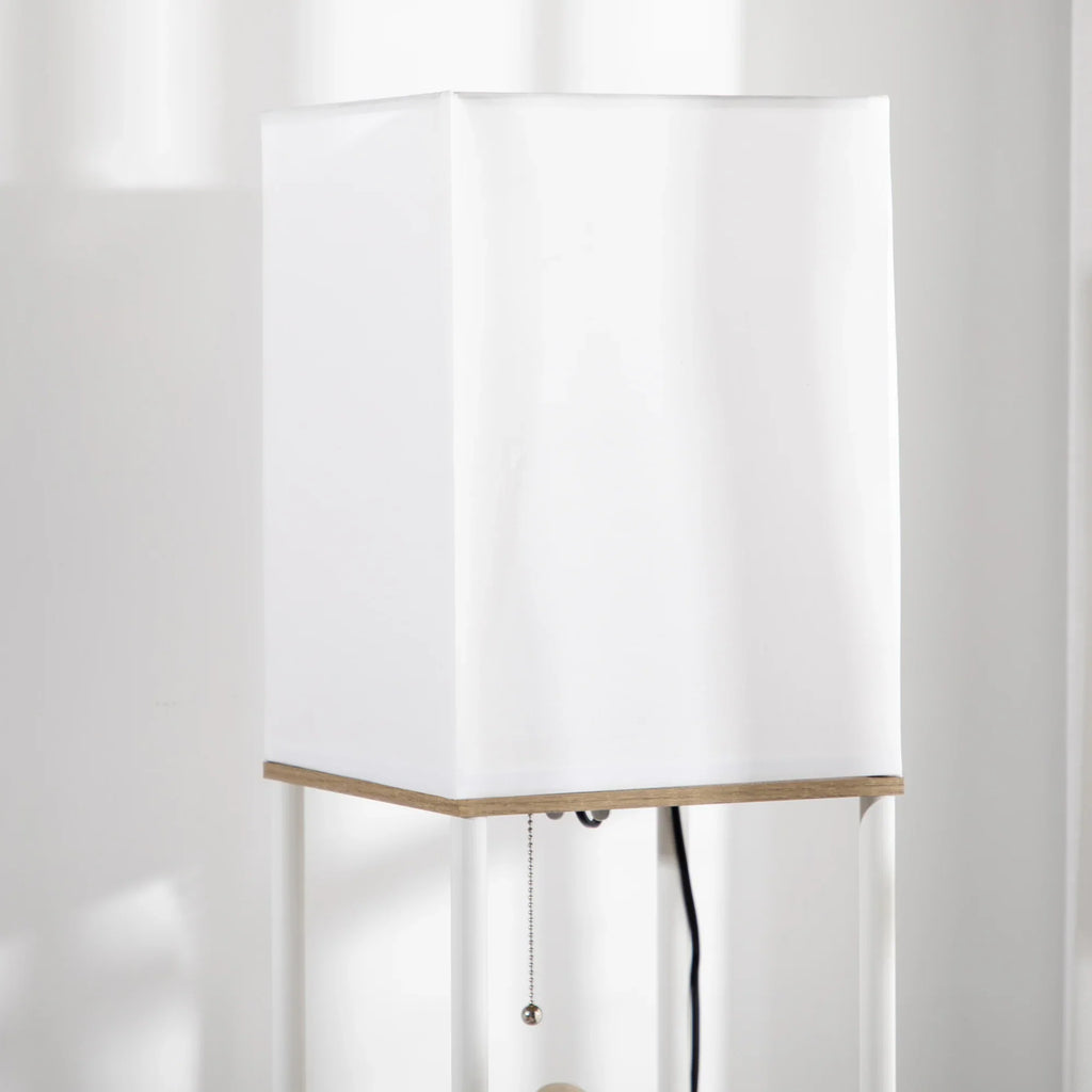 3-Tier Floor Lamp with Storage Shelves