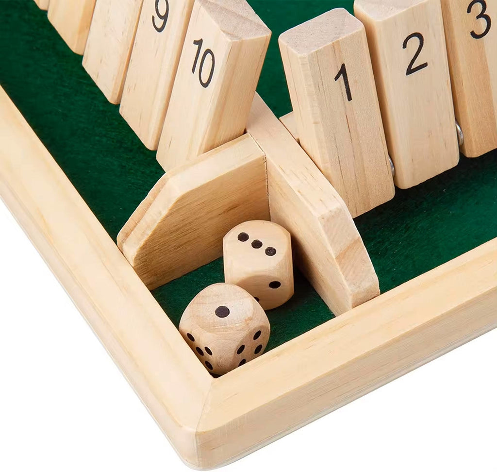 Shut the Box Dice Game – Wooden Math Addition & Number Learning Board