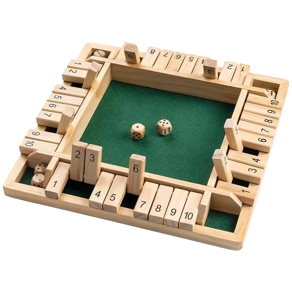 Shut the Box Dice Game – Wooden Math Addition & Number Learning Board