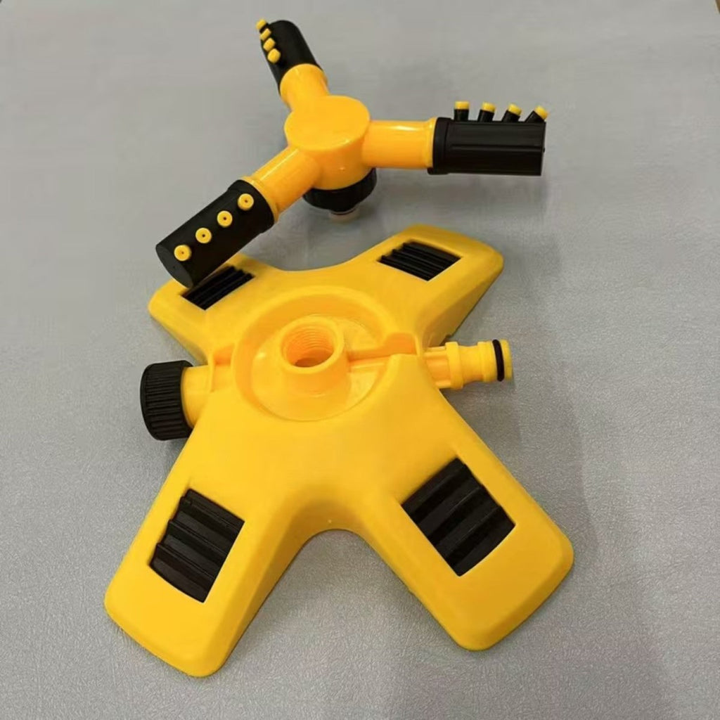 Triple Nozzle Lawn Water Sprinkler – 360° Rotating Garden Sprinkler