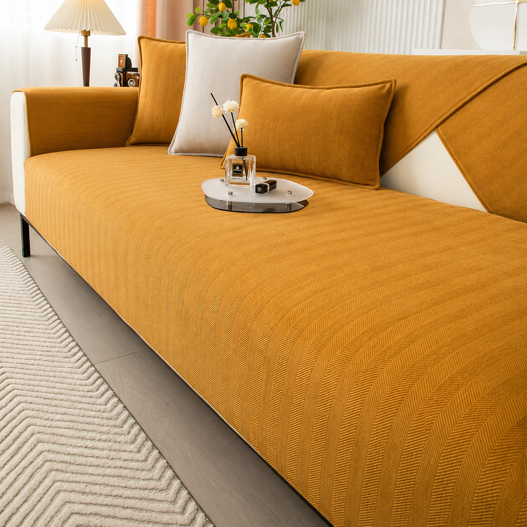 Sofa Cover – Non-Slip Washable Chenille Couch Protector