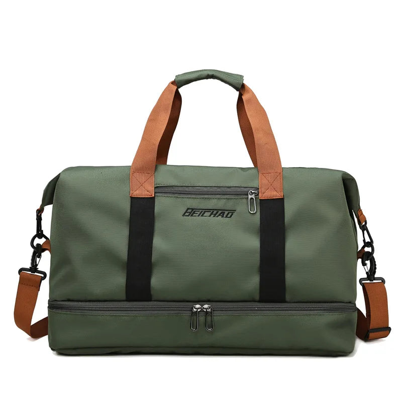 Gym Bag with Shoe Compartment – Sports Travel Bag | Waterproof Wet Dry Separation
