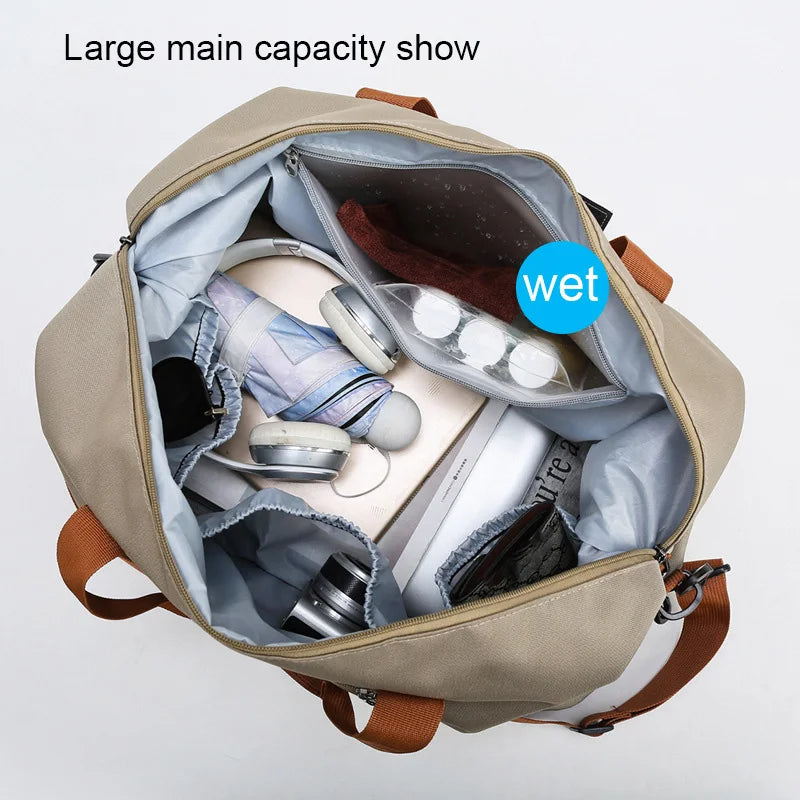 Gym Bag with Shoe Compartment – Sports Travel Bag | Waterproof Wet Dry Separation
