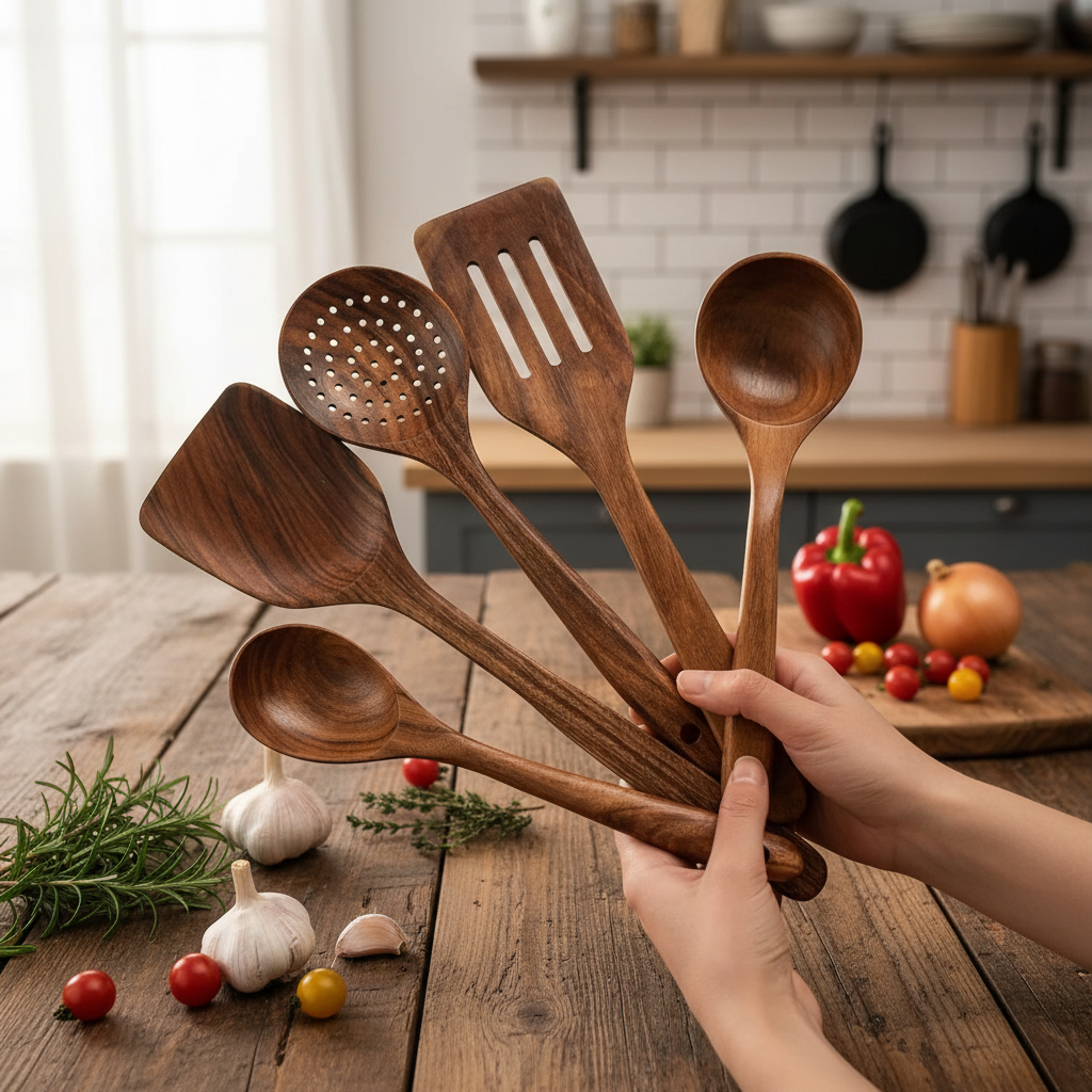 Wooden Utensils Lifestyle Fan