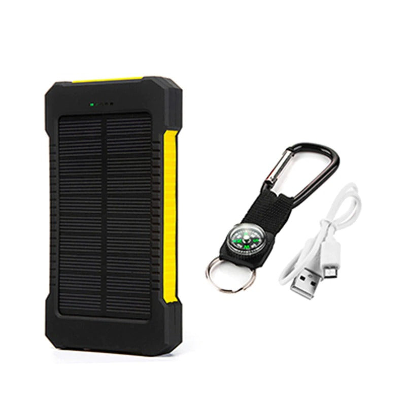Solar Power Bank – 30,000mAh Portable Charger with LED Light