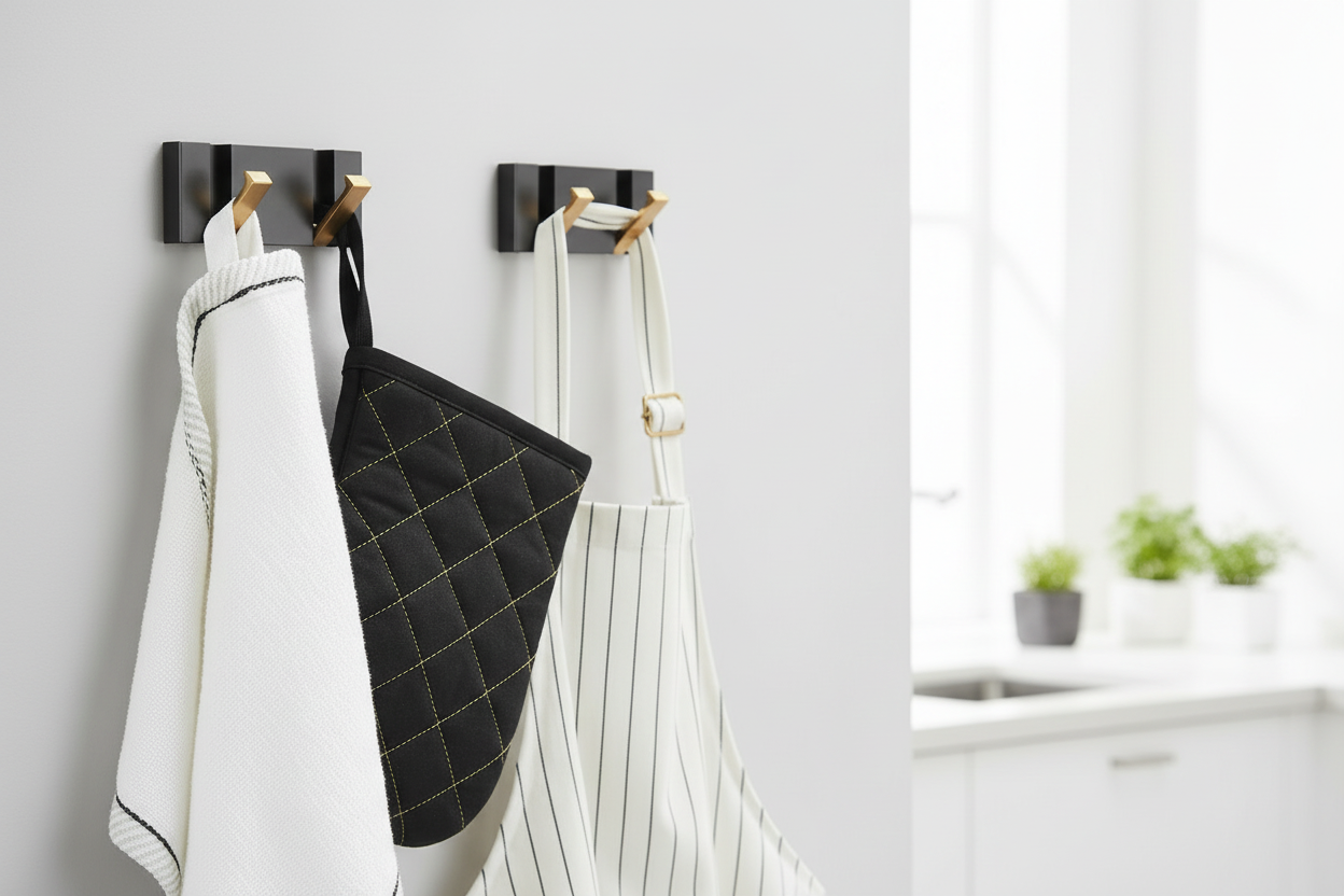 Zoomed lifestyle image with hooks as focus